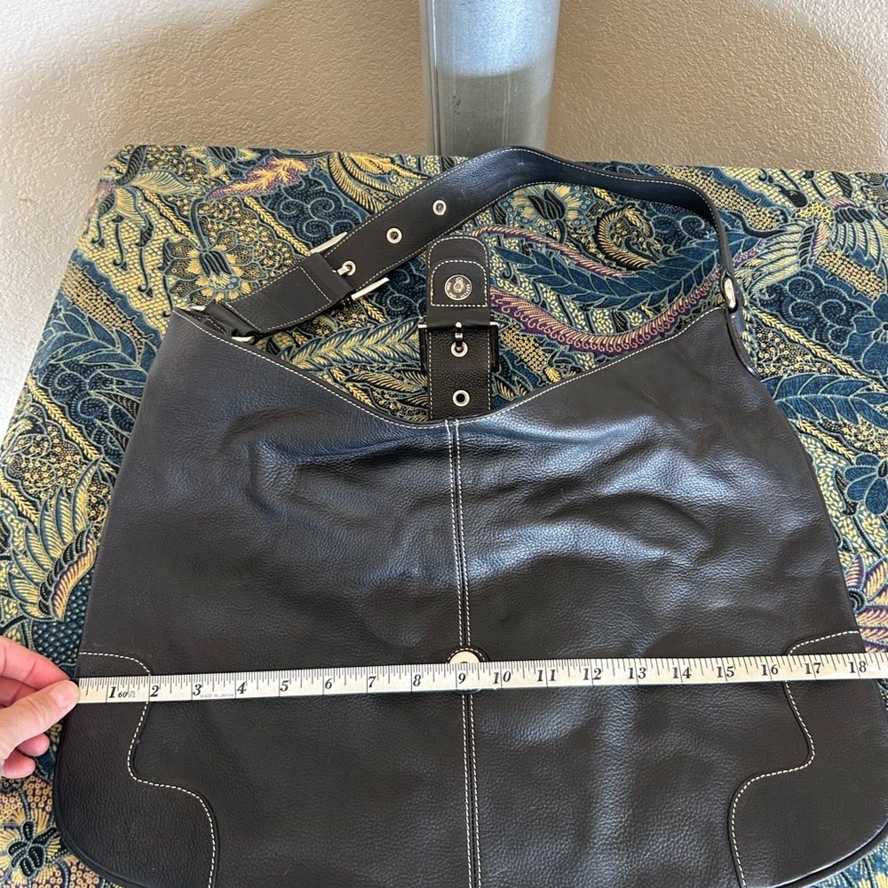 Jones New York Black pebbled Leather Hobo Bag- NWOT - Picture 11 of 17